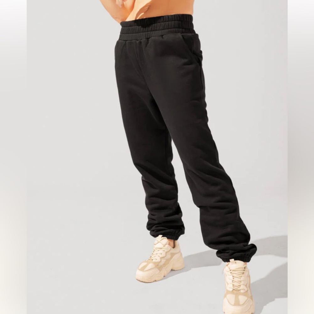 Popflex Cloud Rollover Sweatpant - Black - Picture 5 of 11